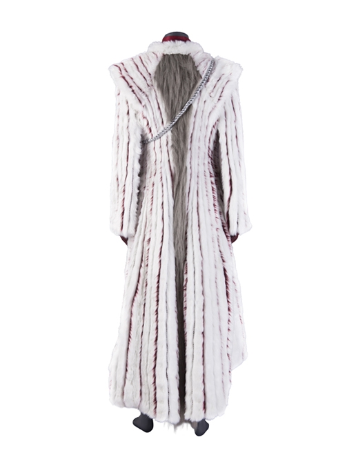 Game Of Thrones Season 8 Daenerys Targaryen Stormborn Dragon Mother Plush Coat Suit Halloween Cosplay Costume Full Set