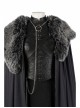 Game Of Thrones Season 8 Sansa Stark Winter Black Fur Collar Cloak Suit Halloween Cosplay Costume Full Set