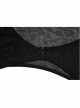 Black Irregular Cut Elasticity Net Concealed Buckle Decoration Fitted Gothic Female Waistcoat
