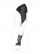 Black Irregular Cut Elasticity Net Concealed Buckle Decoration Fitted Gothic Female Waistcoat