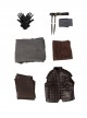 Game Of Thrones Season 8 Arya Stark Brown Leather Top Suit Halloween Cosplay Costume Set