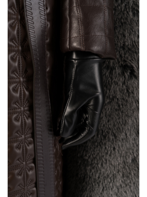 Game Of Thrones Season 8 Arya Stark Brown Leather Top Suit Halloween Cosplay Costume Set