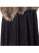 Game Of Thrones Season 8 Jon Snow Brown Fur Collar Black Cloak Suit Halloween Cosplay Costume Set