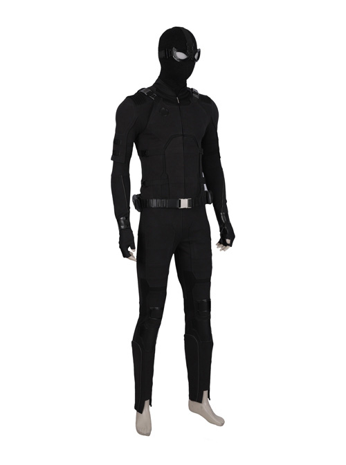 Spider-Man Far From Home Peter Parker Sneak Version Black Battle Suit Halloween Cosplay Costume Set