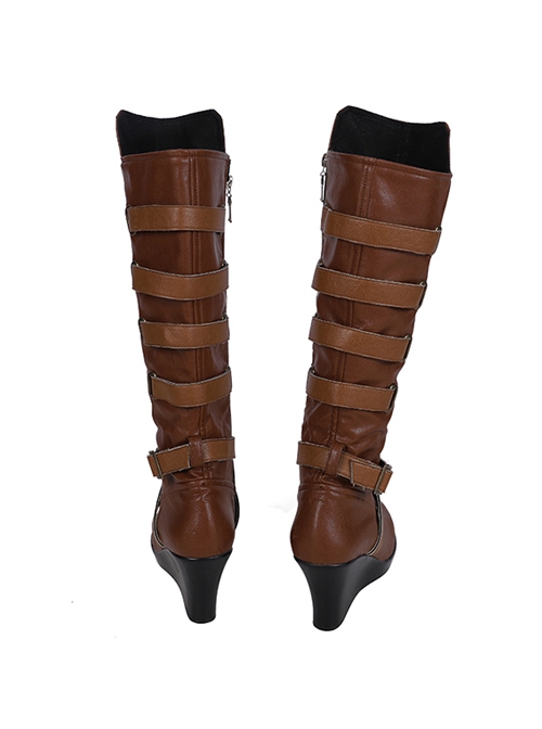 The Avengers 4 Endgame Nebula Halloween Cosplay First Version Accessories Brown Boots