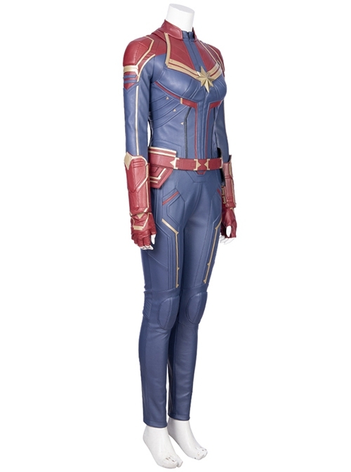 Captain Marvel Carol Danvers Movie Poster Version Halloween Cosplay Costume Full Set
