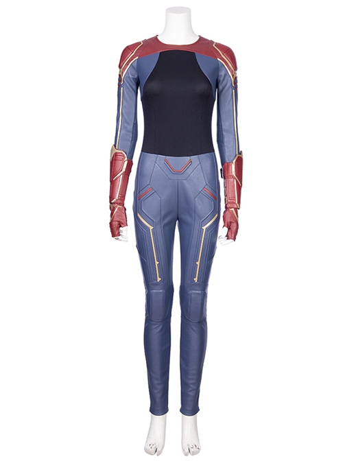 Captain Marvel Carol Danvers Movie Poster Version Halloween Cosplay Costume Full Set