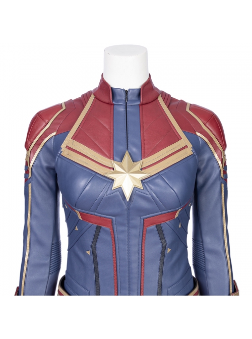Captain Marvel Carol Danvers Movie Poster Version Halloween Cosplay Costume Full Set