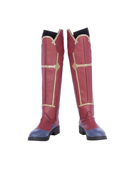 Captain Marvel Carol Danvers Movie Poster Version Halloween Cosplay Accessories Long Boots