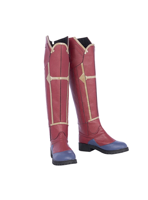 Captain Marvel Carol Danvers Movie Poster Version Halloween Cosplay Accessories Long Boots