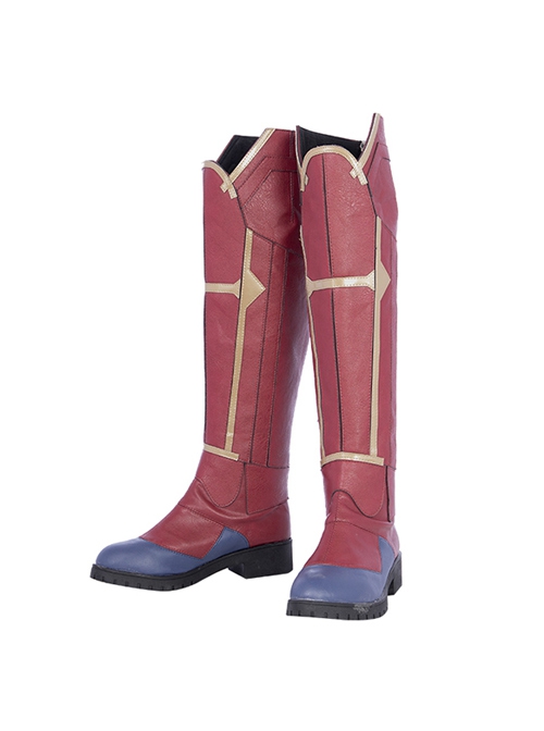 Captain Marvel Carol Danvers Movie Poster Version Halloween Cosplay Accessories Long Boots