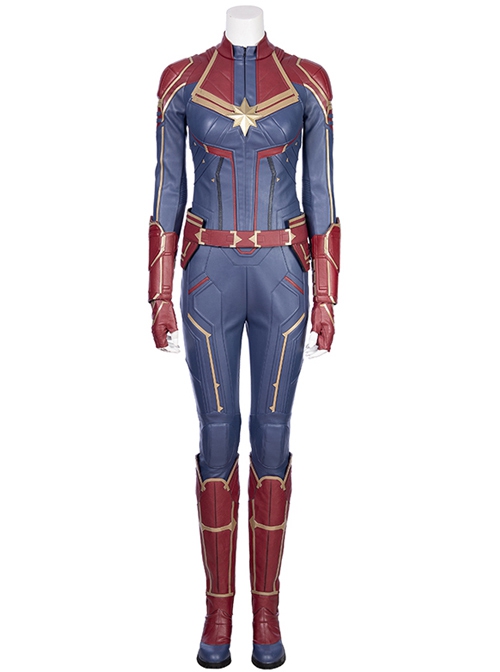 Captain Marvel Carol Danvers Movie Poster Version Halloween Cosplay Accessories Long Boots