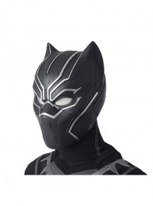 Black Panther T'Challa Black Battle Suit Halloween Cosplay Accessories Helmet
