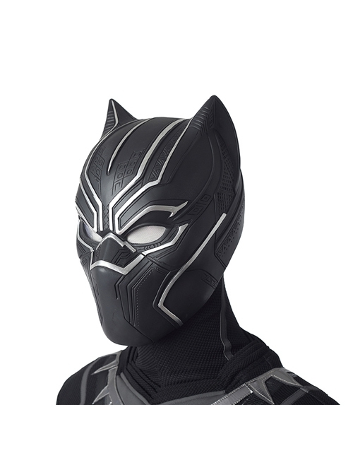Black Panther T'Challa Black Battle Suit Halloween Cosplay Accessories Helmet