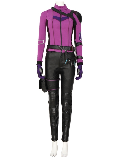 TV Drama Hawkeye Female Version Hawkeye Kate Bishop Battle Suit Halloween Cosplay Costume Set