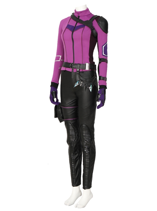 TV Drama Hawkeye Female Version Hawkeye Kate Bishop Battle Suit Halloween Cosplay Costume Set