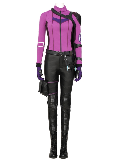 TV Drama Hawkeye Female Version Hawkeye Kate Bishop Battle Suit Halloween Cosplay Accessories Black Shoes