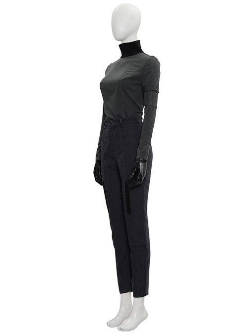 The Mandalorian Bo-Katan Kryze Halloween Cosplay Costume Gray Top