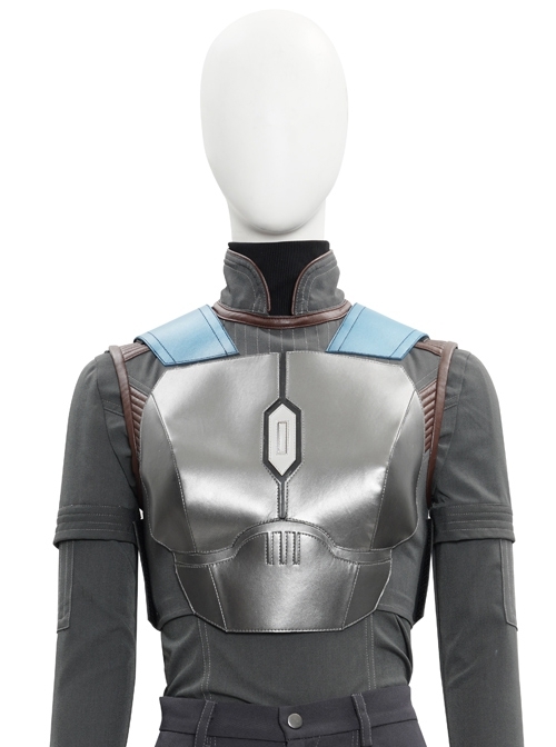 The Mandalorian Bo-Katan Kryze Halloween Cosplay Costume Gray Vest