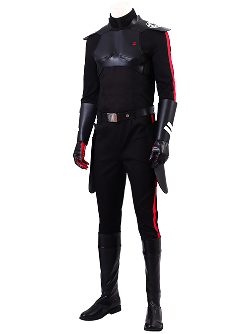 Star Wars Jedi Fallen Order Inquisitor Cal Kestis Black Battle Suit Halloween Cosplay Accessories Black Boots