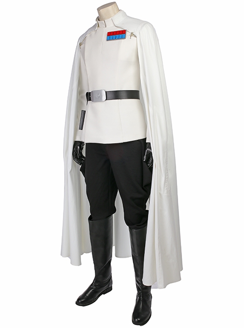 Rogue One A Star Wars Story Orson Krennic White Uniform Halloween Cosplay Costume White Cloak