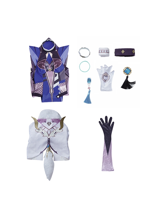 Game Genshin Impact Yelan Halloween Cosplay Costume Full Set