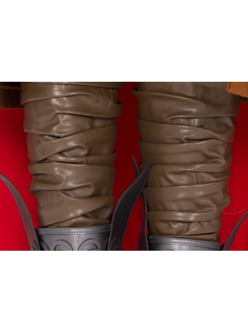 Comics Female Thor Jane Foster Battle Suit Halloween Cosplay Accessories Brown Leg Guards