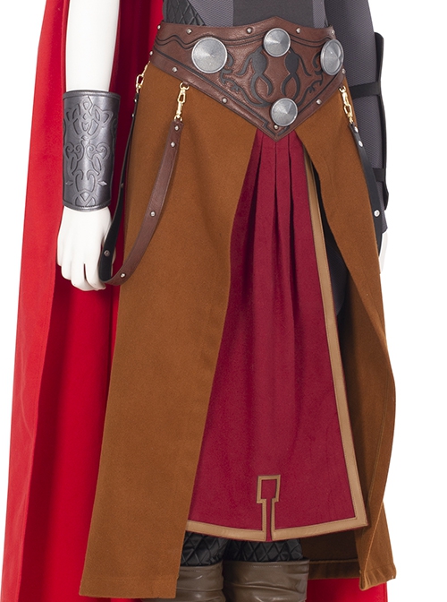 Comics Female Thor Jane Foster Battle Suit Halloween Cosplay Accessories Brown Girdle