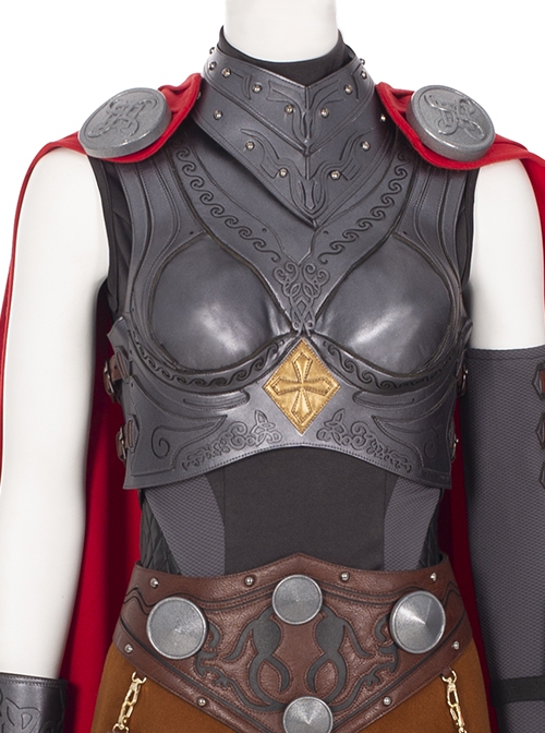 Comics Female Thor Jane Foster Battle Suit Halloween Cosplay Accessories Vest Armor Components