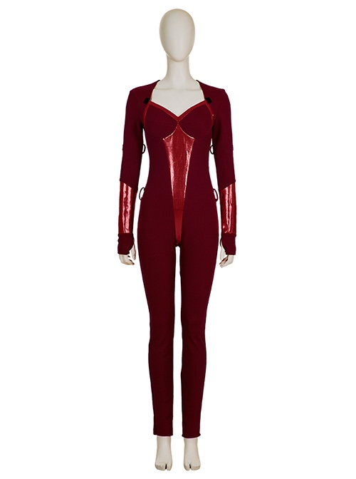 The Boys Season 3 Crimson Countess Red Battle Suit Halloween Cosplay Costume Red Bodysuit