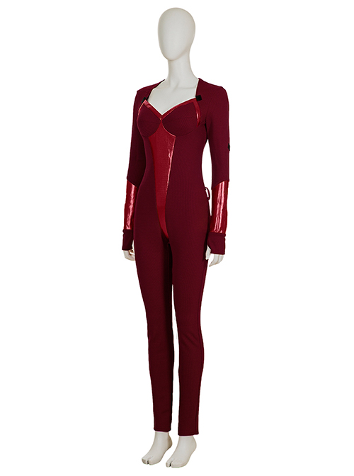 The Boys Season 3 Crimson Countess Red Battle Suit Halloween Cosplay Costume Red Bodysuit