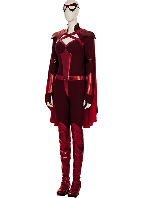 The Boys Season 3 Crimson Countess Red Battle Suit Halloween Cosplay Costume Red Bodysuit