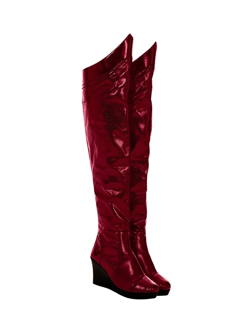 The Boys Season 3 Crimson Countess Red Battle Suit Halloween Cosplay Accessories Red Boots