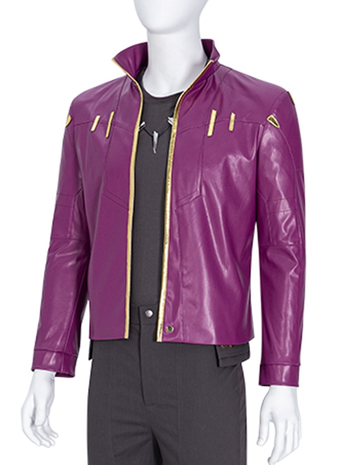 Animation What If T'Challa Star-Lord Halloween Cosplay Costume Purple Jacket