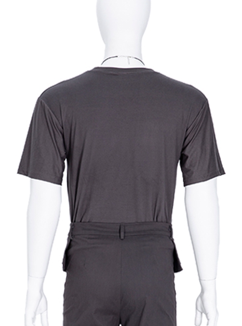 Animation What If T'Challa Star-Lord Halloween Cosplay Costume Dark Gray T-shirt
