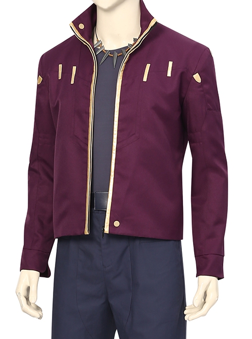 What If Season 1 Black Panther Matte Jacket Version Halloween Cosplay Costume Purple-red Jacket