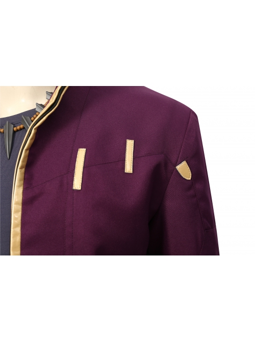 What If Season 1 Black Panther Matte Jacket Version Halloween Cosplay Costume Purple-red Jacket
