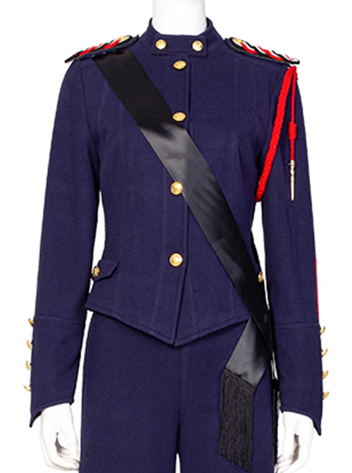 Motherland Fort Salem Dark Blue Uniform Halloween Cosplay Costume Blue Top