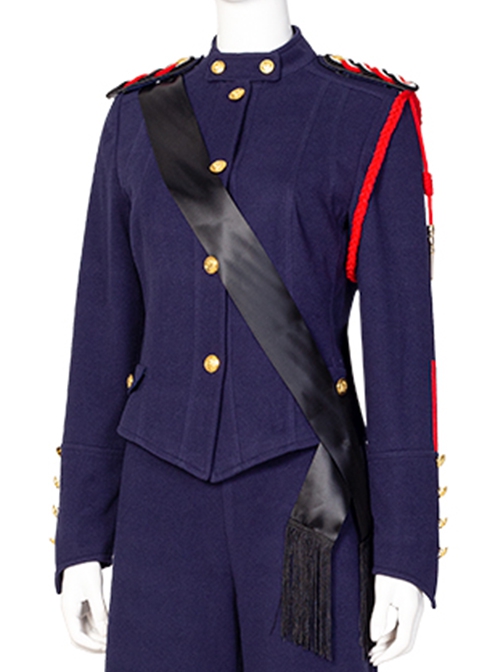 Motherland Fort Salem Dark Blue Uniform Halloween Cosplay Costume Blue Top