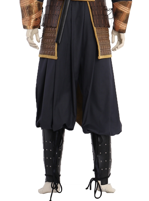 Mortal Kombat Devastation Scorpion Hanzo Hasashi Halloween Cosplay Costume Deluxe Version Pants
