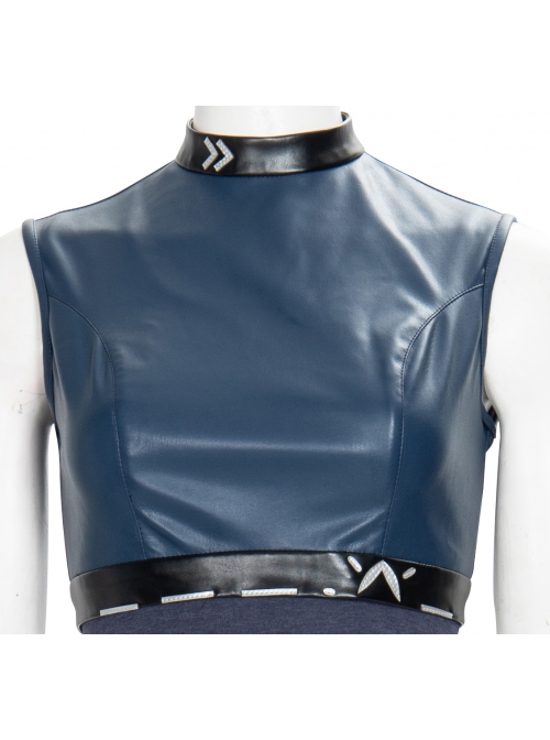 Game Valorant Duelist Jett Initial Skin Halloween Cosplay Costume Leather Vest
