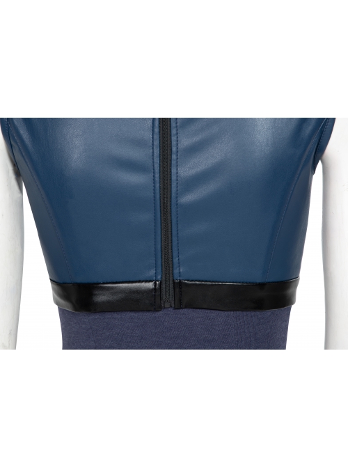 Game Valorant Duelist Jett Initial Skin Halloween Cosplay Costume Leather Vest