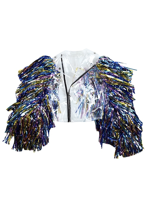 Birds Of Prey And The Fantabulous Emancipation Of One Harley Quinn Coloured Ribbons Jacket Suit Halloween Cosplay Costume Ribbons Jacket