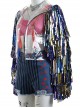 Birds Of Prey And The Fantabulous Emancipation Of One Harley Quinn Coloured Ribbons Jacket Suit Halloween Cosplay Costume Ribbons Jacket