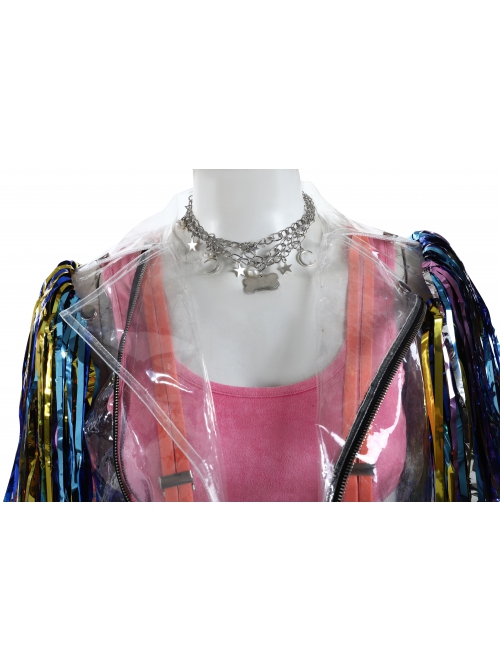 Birds Of Prey And The Fantabulous Emancipation Of One Harley Quinn Coloured Ribbons Jacket Suit Halloween Cosplay Costume Ribbons Jacket