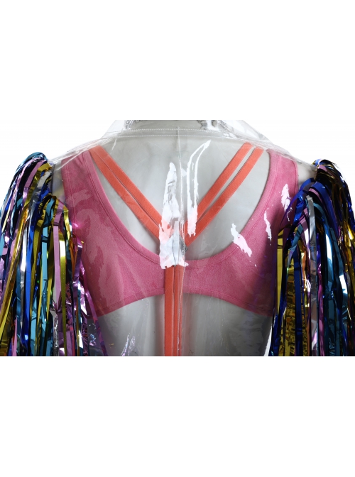 Birds Of Prey And The Fantabulous Emancipation Of One Harley Quinn Coloured Ribbons Jacket Suit Halloween Cosplay Costume Ribbons Jacket