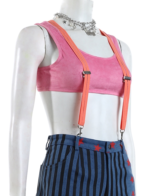 Birds Of Prey And The Fantabulous Emancipation Of One Harley Quinn Coloured Ribbons Jacket Suit Halloween Cosplay Costume Pink Vest