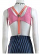 Birds Of Prey And The Fantabulous Emancipation Of One Harley Quinn Coloured Ribbons Jacket Suit Halloween Cosplay Costume Pink Vest