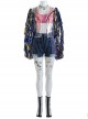 Birds Of Prey And The Fantabulous Emancipation Of One Harley Quinn Coloured Ribbons Jacket Suit Halloween Cosplay Costume Pink Vest
