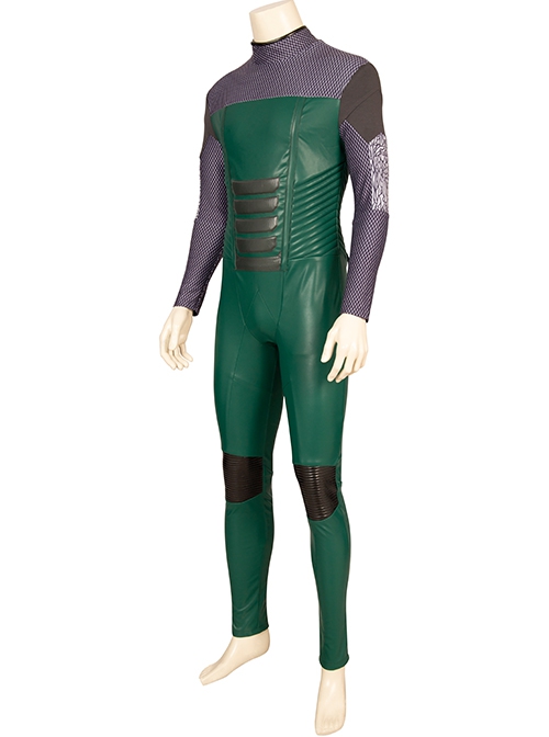 TV Drama Crisis On Infinite Earths Pariah Nash Wells Halloween Cosplay Costume Green Bodysuit